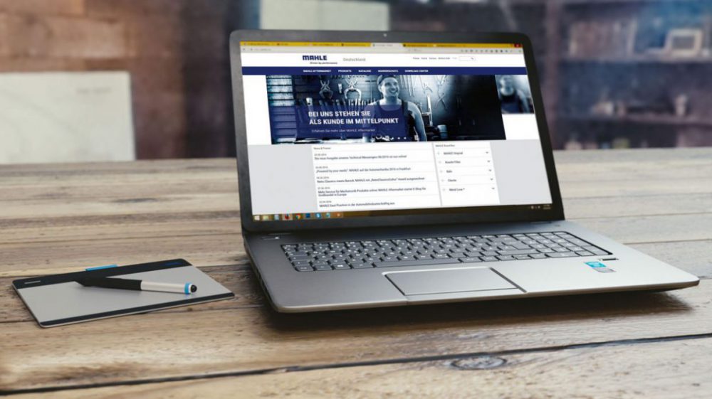 Von mir gepflegte Website des Mahle Aftermarket in allen europäischen Sprachversionen