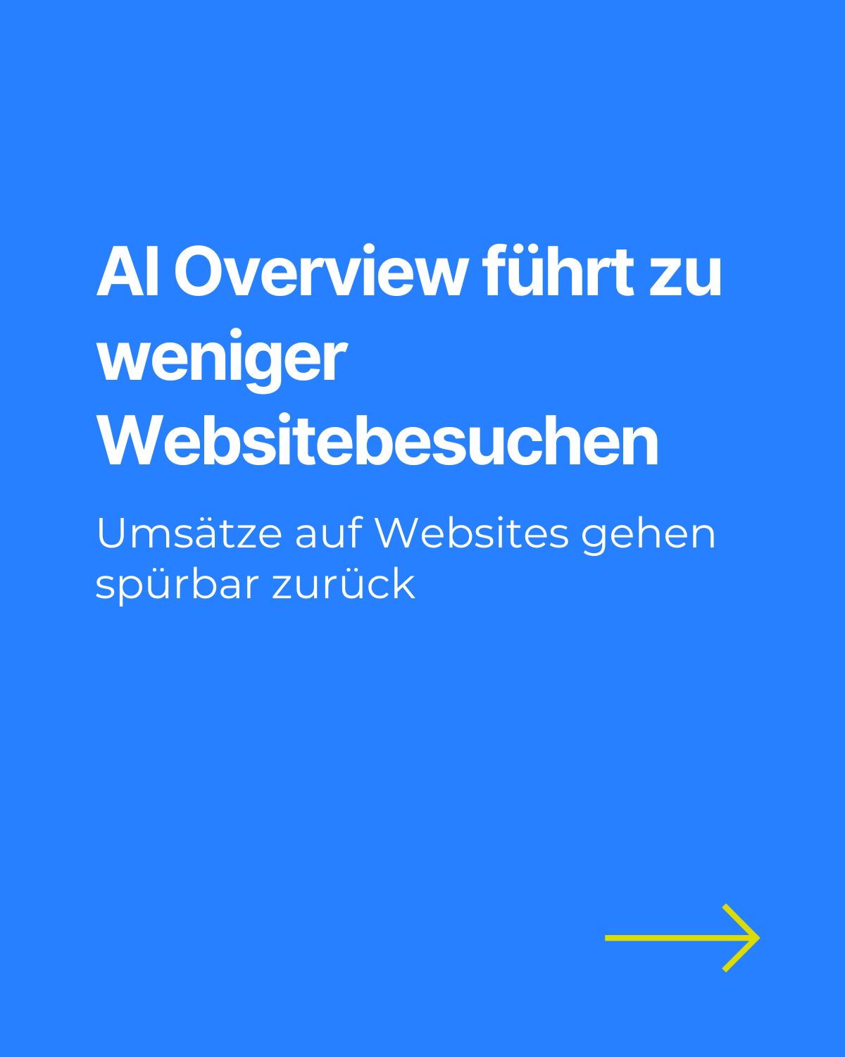 AI Overview führt zu weniger Websitebesuchen
